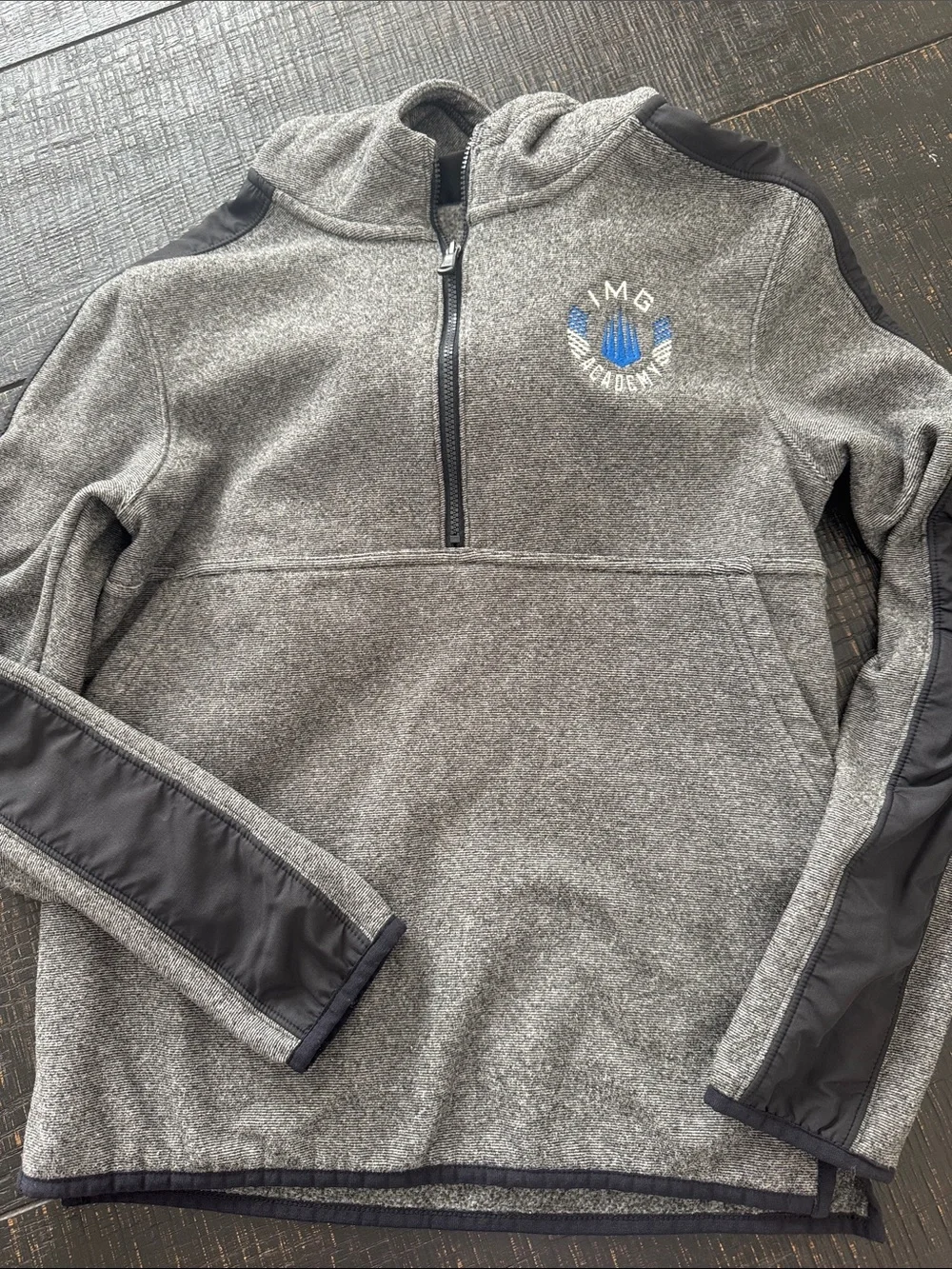 Under Armour Gray 1/2 Zip Kids Jacket with IMG Academy Logo